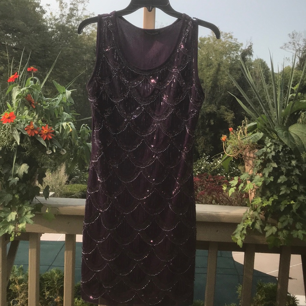 Pretty Guide - Party purple sequence dress, Size S